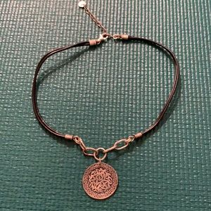 Black and silver cord necklace